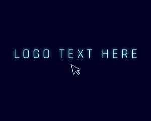 Tech - Neon Tech Cursor logo design