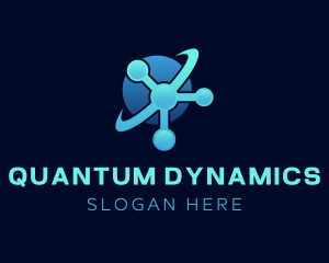 Physics - Blue Atom Laboratory logo design