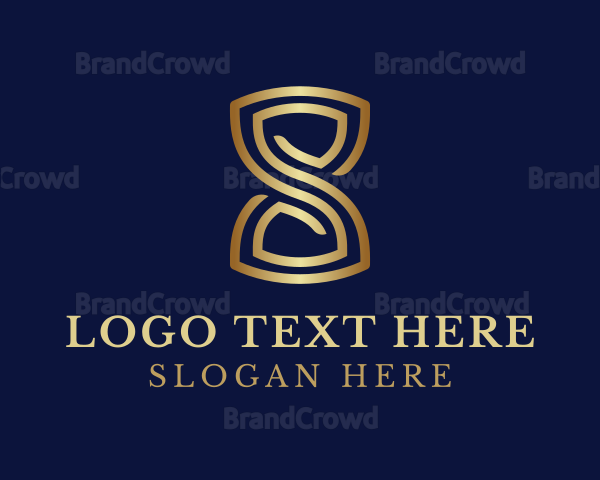 Elegant Hourglass Number 8 Logo