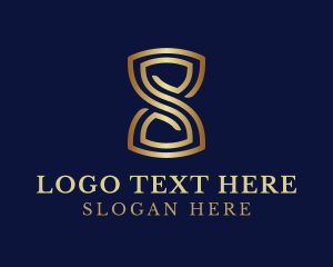 Elegant Hourglass Number 8 Logo