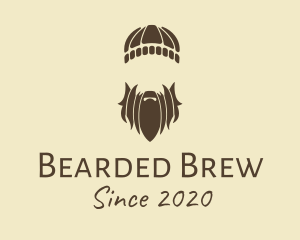 Brown Hipster Guy Man logo design