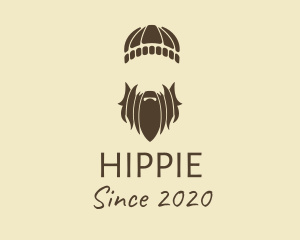 Brown Hipster Guy Man logo design