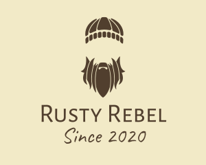 Brown Hipster Guy Man logo design