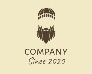 Barber - Brown Hipster Guy Man logo design