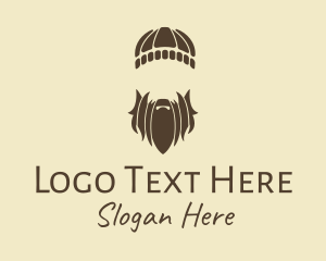 Brown Hipster Guy Man Logo