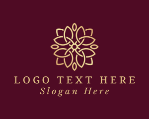Massage - Decorative Flower Spa logo design