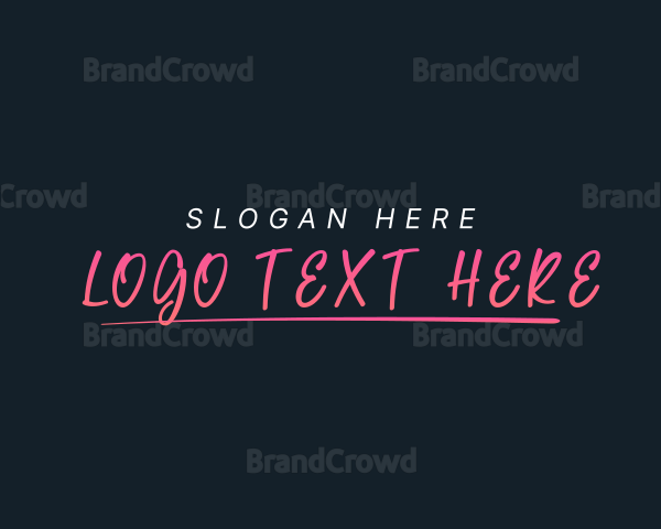 Handwritten Neon Gradient Logo