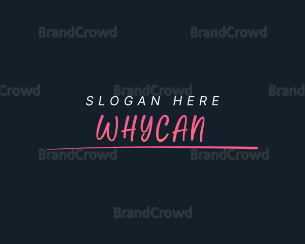 Handwritten Neon Gradient Logo