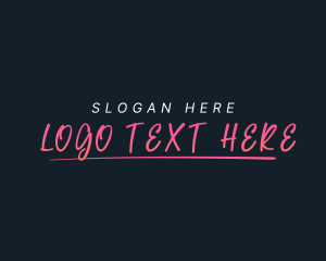 Playful - Handwritten Neon Gradient logo design