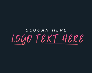 Art - Handwritten Neon Gradient logo design