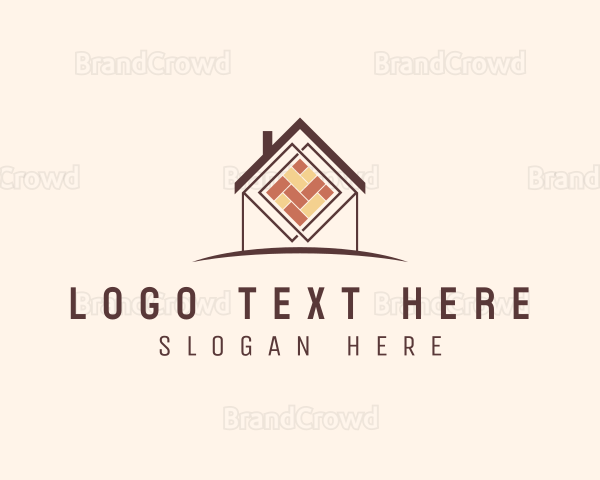 House Flooring Tile Logo