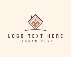 House - House Flooring Tile logo design