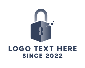 Technician - Online Security Padlock logo design