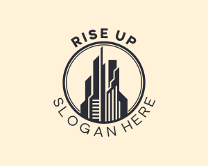 Skyscraper Real Estate Property logo design