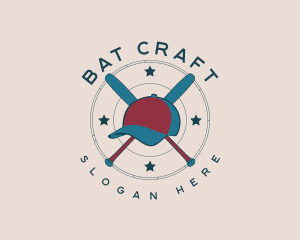 Bat - Baseball Bat Cap logo design