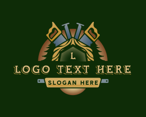 Craft - Saw Lumberjack Carpentry logo design