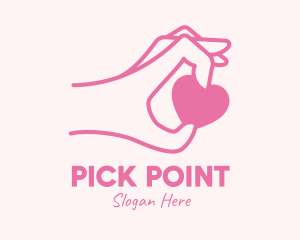 Pick - Hand Picked Heart logo design