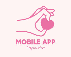 Dating App - Hand Picked Heart logo design
