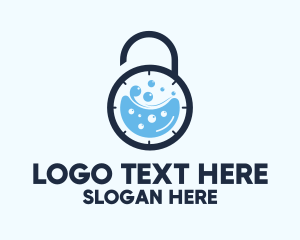 Time - Time Lock Washing logo design