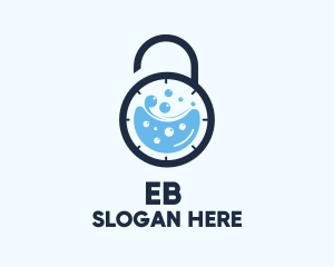 Water - Time Lock Washing logo design