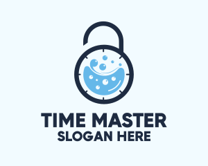 Time Lock Washing  logo design