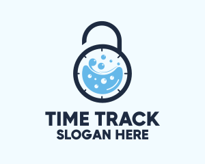 Time Lock Washing  logo design