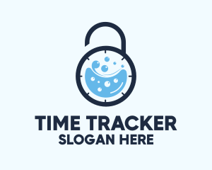 Time Lock Washing  logo design