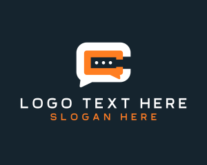 Smartphone - Chat Messaging App Letter C logo design