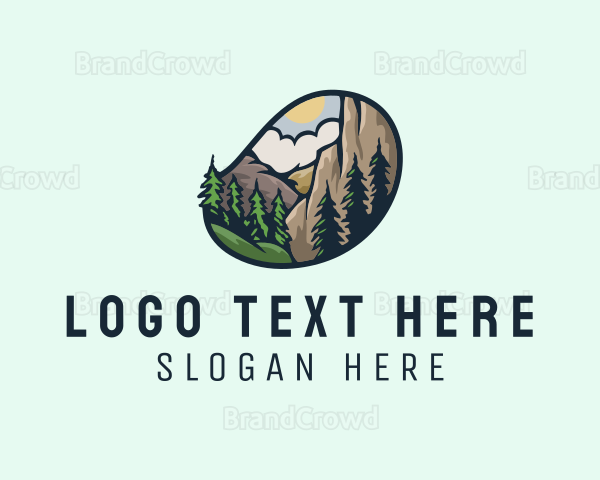Outdoor Mountain Nature Forest Logo