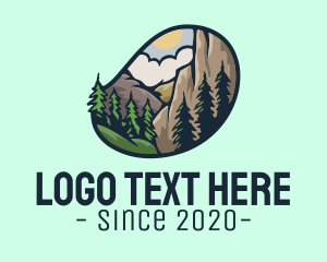 Land - Outdoor Mountain Nature Forest logo design