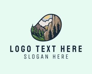 Trekking - Outdoor Mountain Nature Forest logo design
