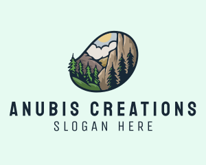 Outdoor Mountain Nature Forest logo design