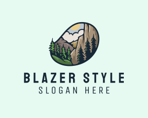 Outdoor Mountain Nature Forest logo design