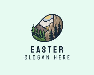 Camping Equipment - Outdoor Mountain Nature Forest logo design