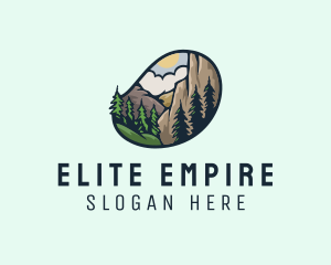 Outdoor Mountain Nature Forest logo design