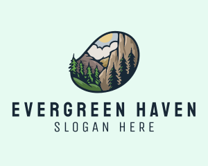 Forest - Outdoor Mountain Nature Forest logo design