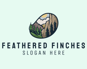 Outdoor Mountain Nature Forest logo design