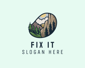 Outdoor Mountain Nature Forest logo design