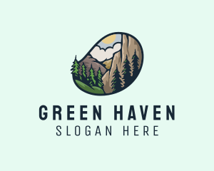 Forest - Outdoor Mountain Nature Forest logo design