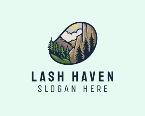 Outdoor Mountain Nature Forest logo design