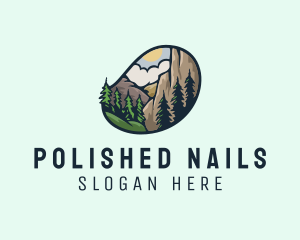 Outdoor Mountain Nature Forest logo design