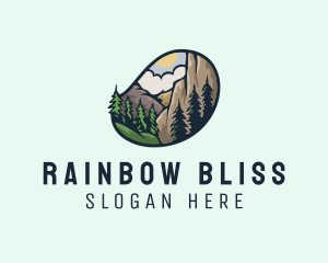 Outdoor Mountain Nature Forest logo design