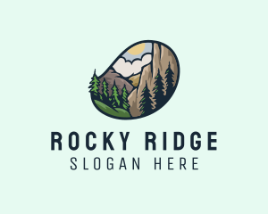 Outdoor Mountain Nature Forest logo design