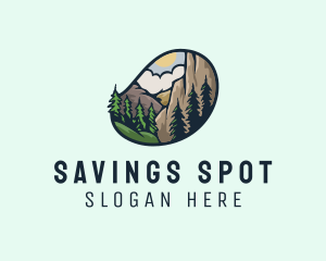 Outdoor Mountain Nature Forest logo design