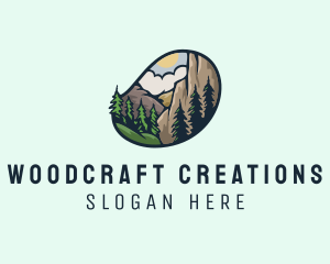 Outdoor Mountain Nature Forest logo design