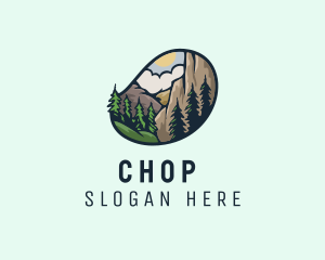 Outdoor Mountain Nature Forest logo design