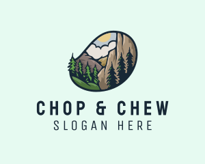 Alpine - Outdoor Mountain Nature Forest logo design