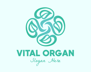 Organic Teal Vines logo design