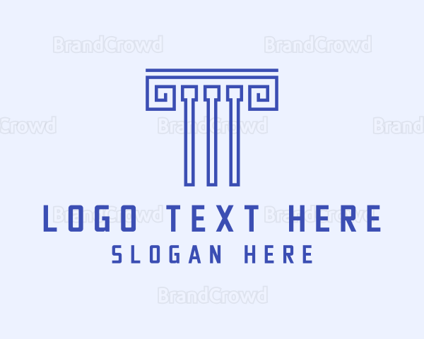 Greek Ancient Column Logo