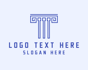 Pillar - Greek Ancient Column logo design